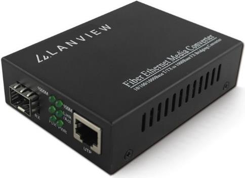 Lanview 10/100/1000Base-T RJ45 to 1000Base-X SFP Unmanaged (LVN-MED-SFP-1000BASE-X)