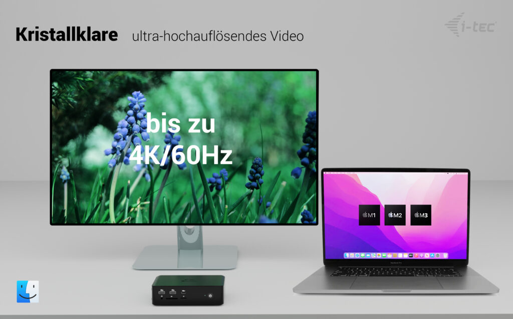 i-Tec Thunderbolt 5 Quattro Display Dock 140 W Power Delivery 2,5G LAN Schwarz