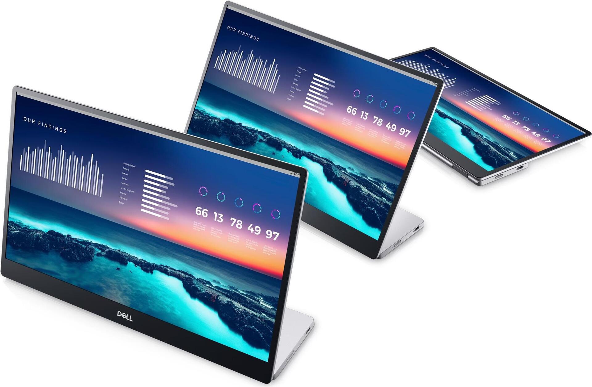 DELL P Series P1424H Tragbarer Monitor 14" Full HD IPS Schwarz, Grau