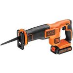 Black & Decker BDCR18. Entladungslänge: 2,2 cm, Hubzahl: 3000 SPM, Vibrationsemission: 19,7 m/s². Produktfarbe: Schwarz, Orange. Batteriespannung: 18 V, Batterietechnologie: Lithium-Ion (Li-Ion), Batteriekapazität: 1,5 Ah (BDCR18-QW)