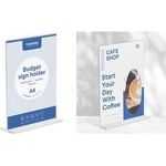 EUROPEL Tischaufsteller Budget, DIN A5, gerade aus Polystyrol, für zweiseitige Präsentation, - 1 Stück (351006)