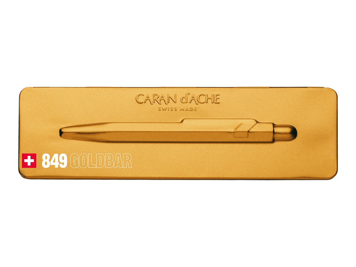 Caran d'Ache 849 Goldbar Druckkugelschreiber M Gold