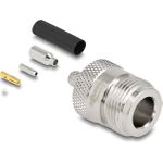 Delock N Buchse zum Crimpen RG-174 RG-316mit passendem Schrumpfschlauch (91764)