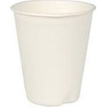 PAPSTAR Zuckerrohr-Trinkbecher "pure", 0,2 l, weiß, 12er aus Zuckerrohr, kompostierbar, mikrowellengeeignet bis - 1 Stück (89853)