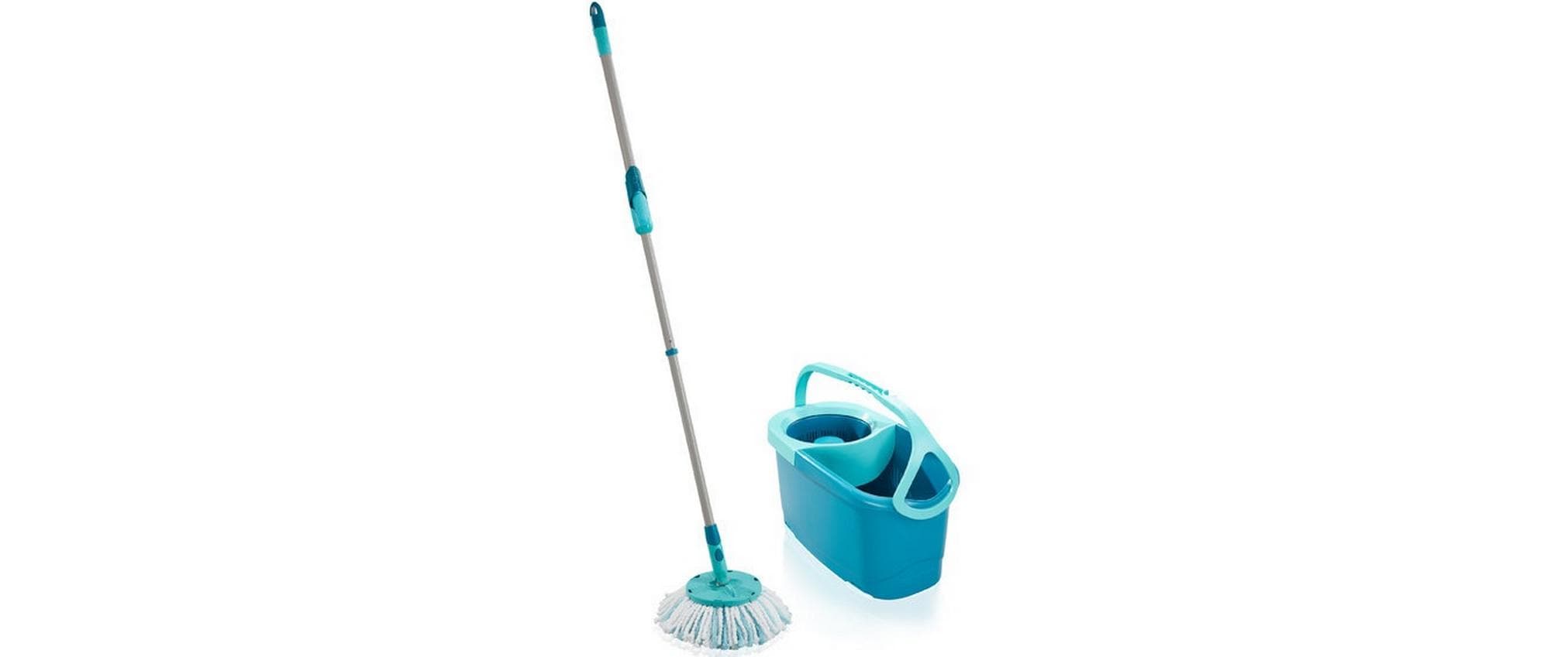 Leifheit Clean Twist Disc Mop Ergo Wischsystem mit Eimer Einzeltank Blau