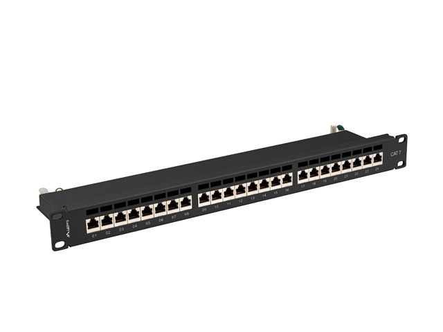 Lanberg PPS7-1024-B Patchpanel 24-Port 1U 19" Cat.7 FTP Schwarz