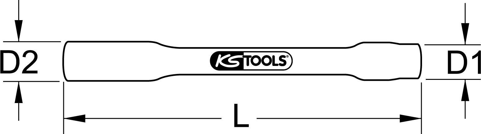 KS TOOLS 1/2" Isolierte Stecknuss, XL, 22mm, 255mm (117.1385)
