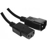 Kaltgeräte-Verlängerungskabel, IEC C13 , schwarz , 7,5m (EXC808051)