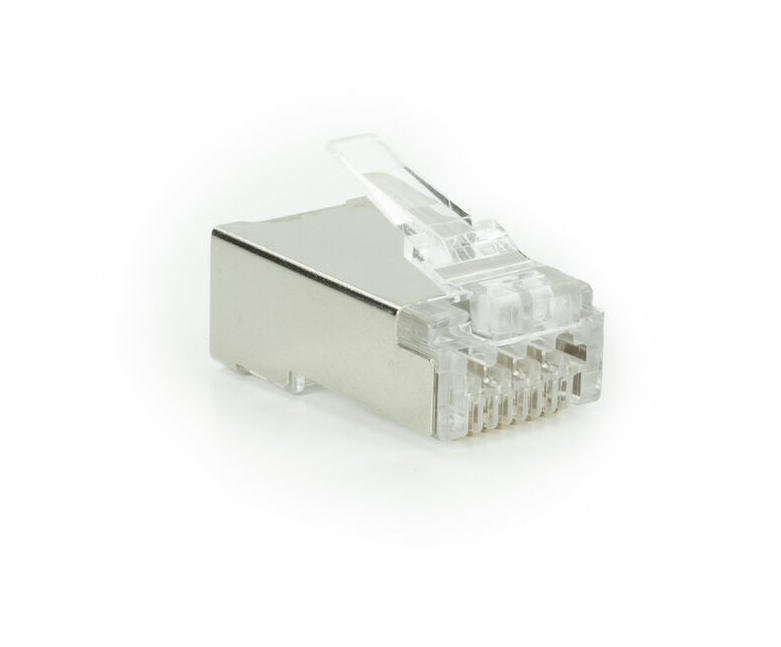 ACT TD168P Cat6a RJ45-Stecker Silber, Transparent