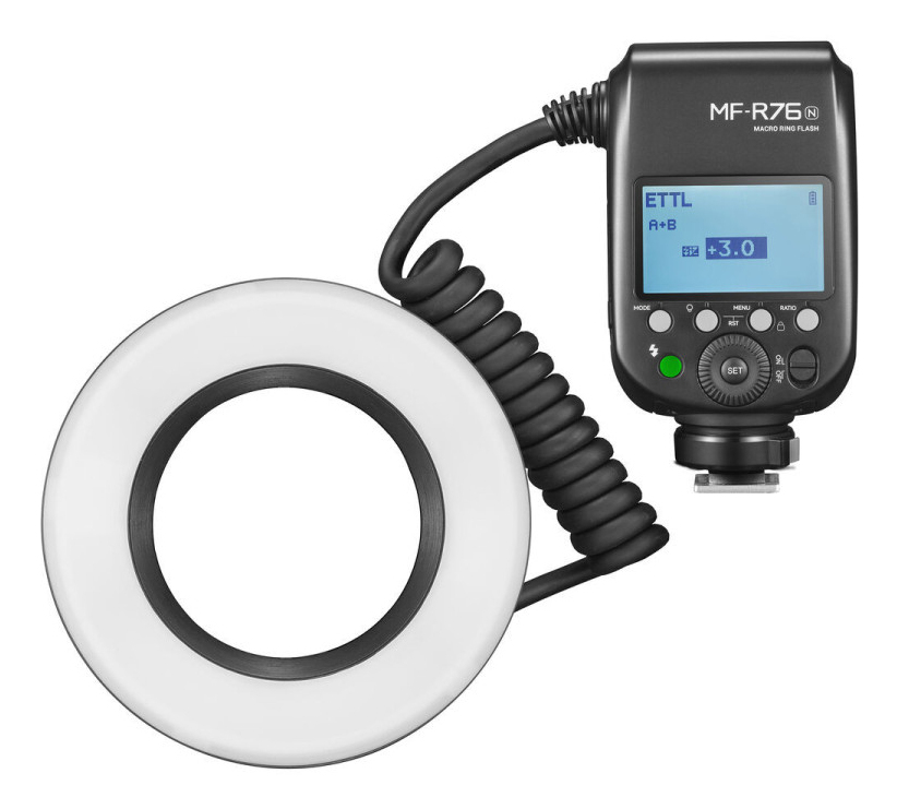 Godox MF-R76N TTL Makro-Ringblitz für Nikon Schwarz