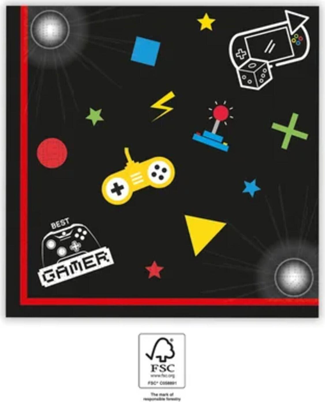 Procos Gaming Party zweilagige Papierservietten (93772)