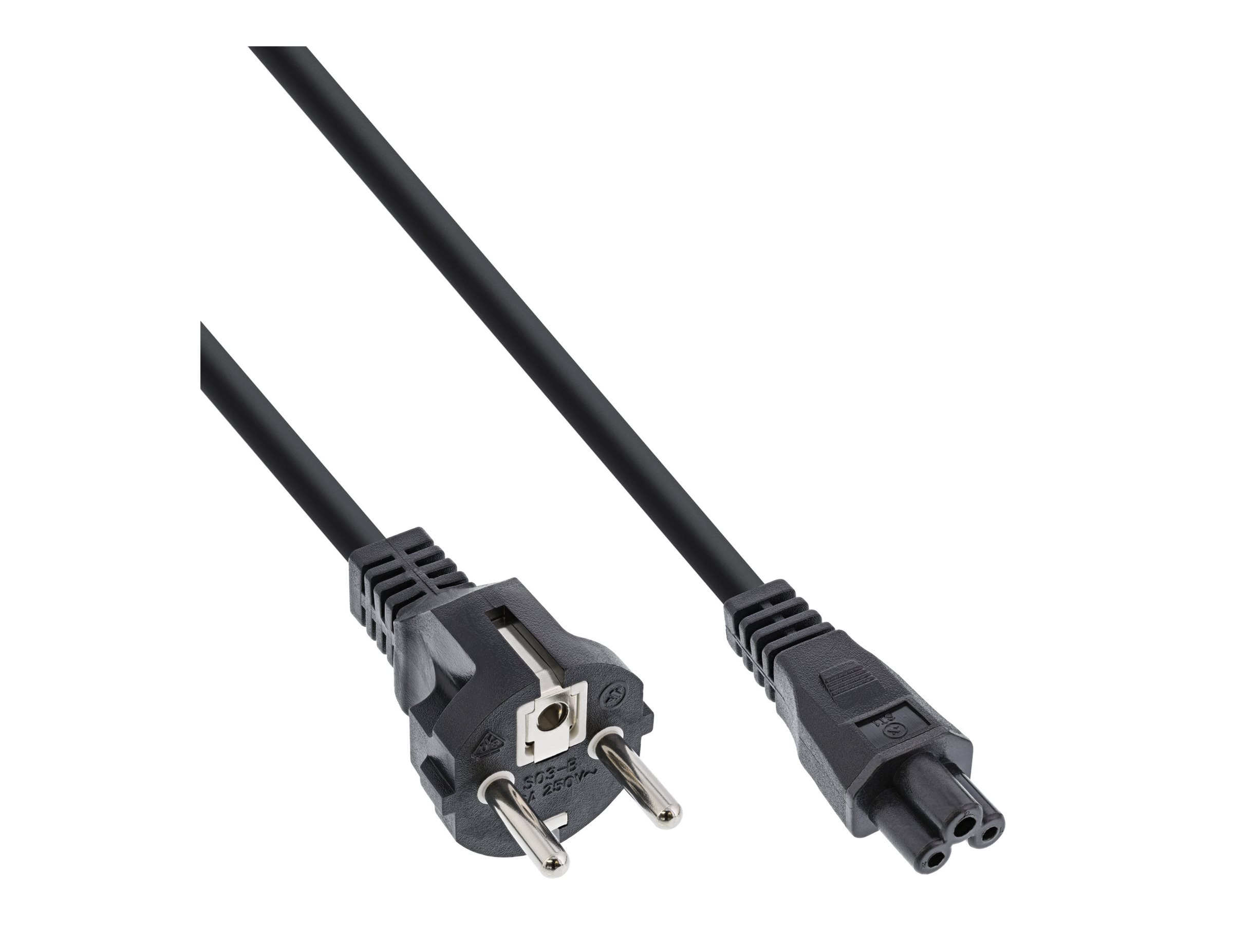 InLine Netzkabel CEE 7/7 zu IEC 60320 C5 10 m Schwarz
