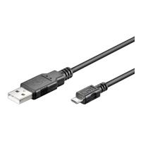 Anschlusskabel USB 2.0 Stecker A an Stecker Micro B, schwarz, 0,15m, Good Connections® (2510-MB001)