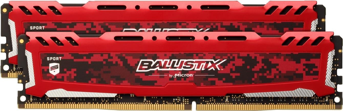 Ballistix Sport LT 32GB DDR4 KIT 16GBx2 3000 DIMM 288pin red DR (BLS2K16G4D30AESE)