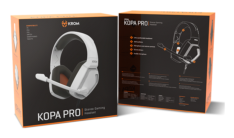 Krom Kopa Pro Kabelgebundenes Gaming Headset Weiß