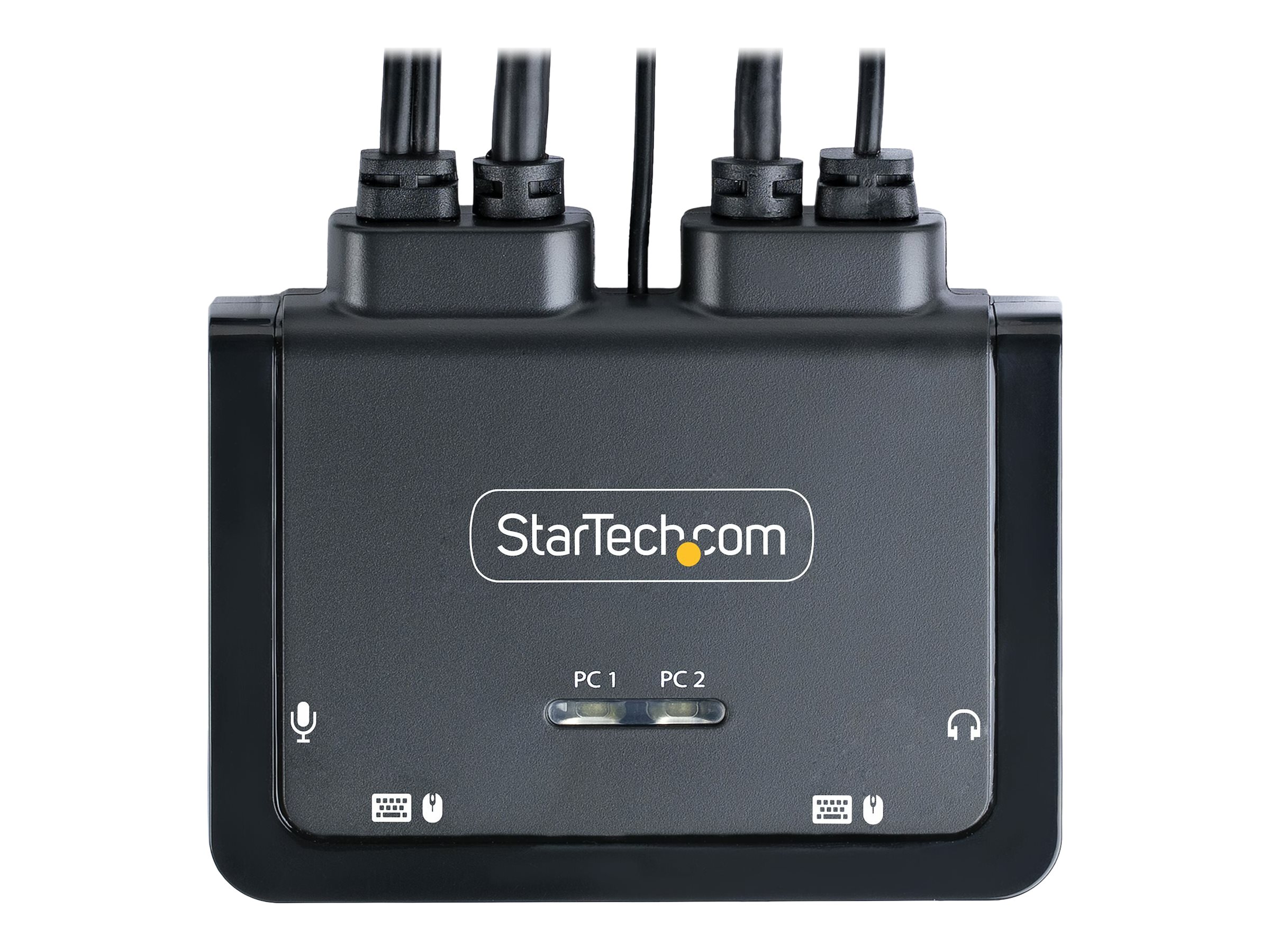 StarTech.com 2-Port Hybrid USB-C HDMI Kabel KVM-Switch, 4K 60 Hz, Mini KVM, Schwarz
