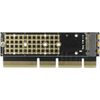 Delock PCI Express x16 (x4 / x8) Card to 1 x NVMe M.2 Key M for Server - Speicher-Controller - 1 Sender/Kanal - M.2 Card - PCIe 3.0 x16 (90303)