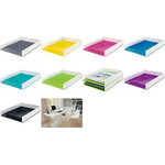 LEITZ Briefablage WOW Duo Colour, A4, Polystyrol, eisblau mit zweifarbigem WOW Effekt in weiß / eisblau, - 1 Stück (5361-10-51)