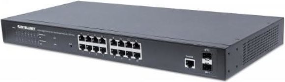 Intellinet 16-Port Gigabit Ethernet PoE+ Web-Managed Switch with 2 SFP Ports (561341)