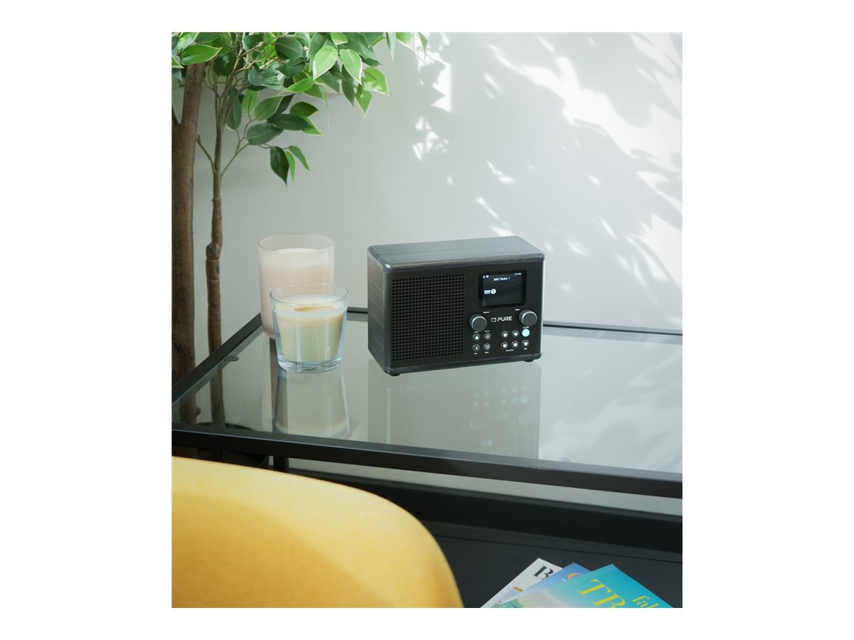 Pure Classic H4i Tragbares Internetradio DAB+ FM Bluetooth USB Schwarz/Asche