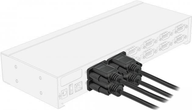 DELOCK Seriell Kabel RS-232 D-Sub9 Stecker zu Buchse mit schmalem Steckergehäuse 1 m