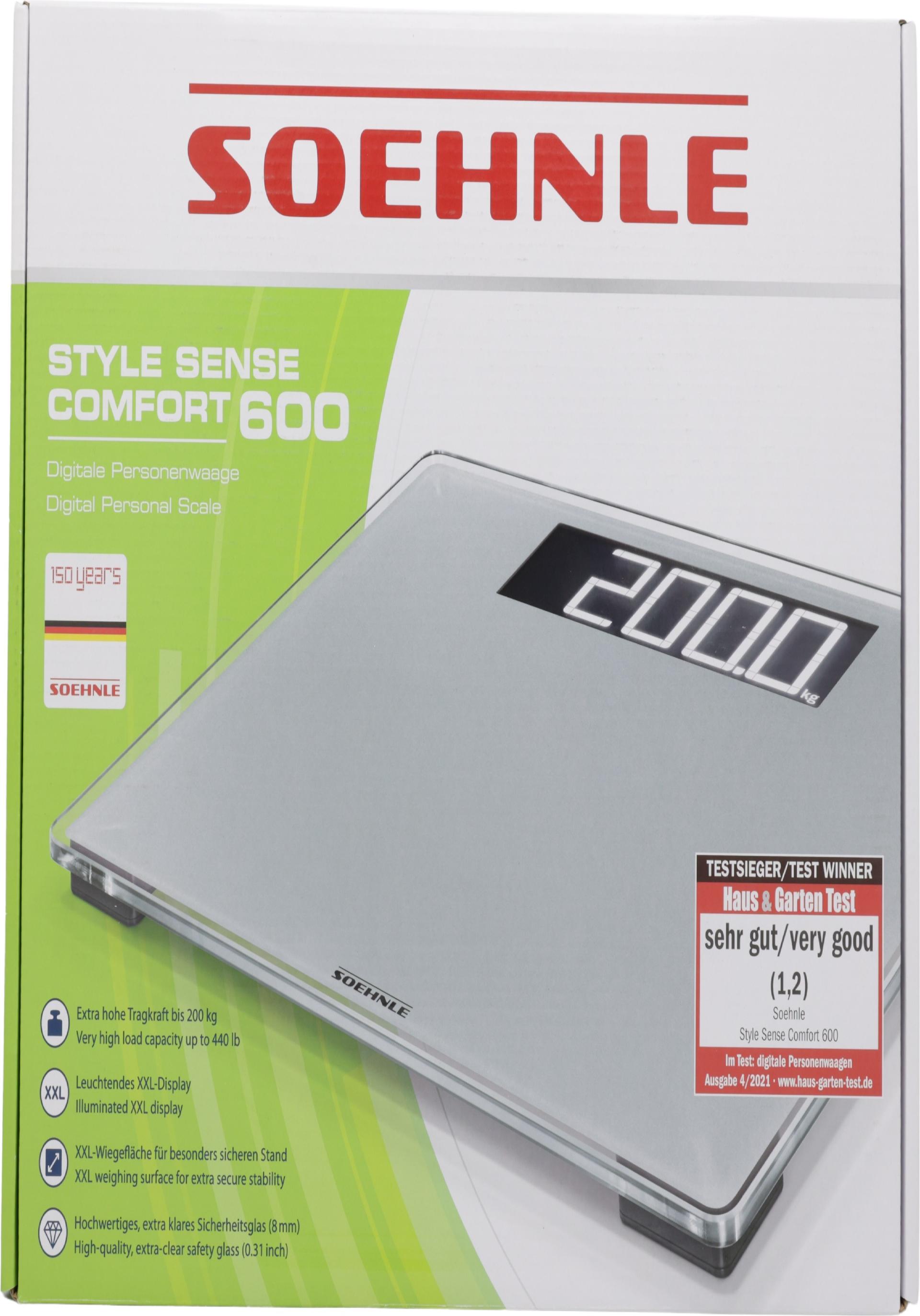 Soehnle Style Sense Comfort 600 Personenwaage Silber