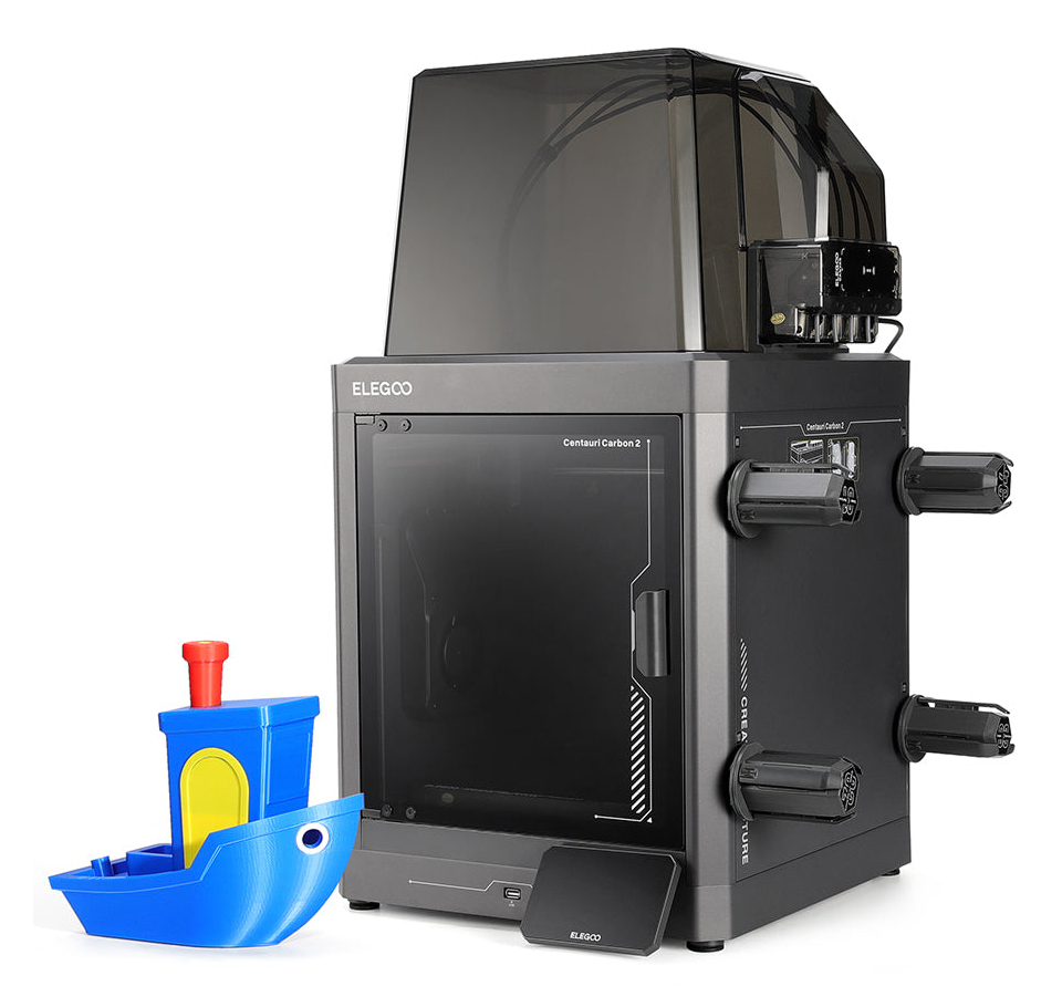 ELEGOO Centauri Carbon 2 Combo FDM 3D-Drucker 256×256×256 mm 500 mm/s WLAN Grau
