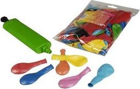 PAPSTAR Luftballons inkl. Pumpe, farbig sortiert Durchmesser: 220 mm / Umfang: 700 mm, Lieferung - 1 Stück (19328)