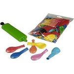 PAPSTAR Luftballons inkl. Pumpe, farbig sortiert Durchmesser: 220 mm / Umfang: 700 mm, Lieferung - 1 Stück (19328)