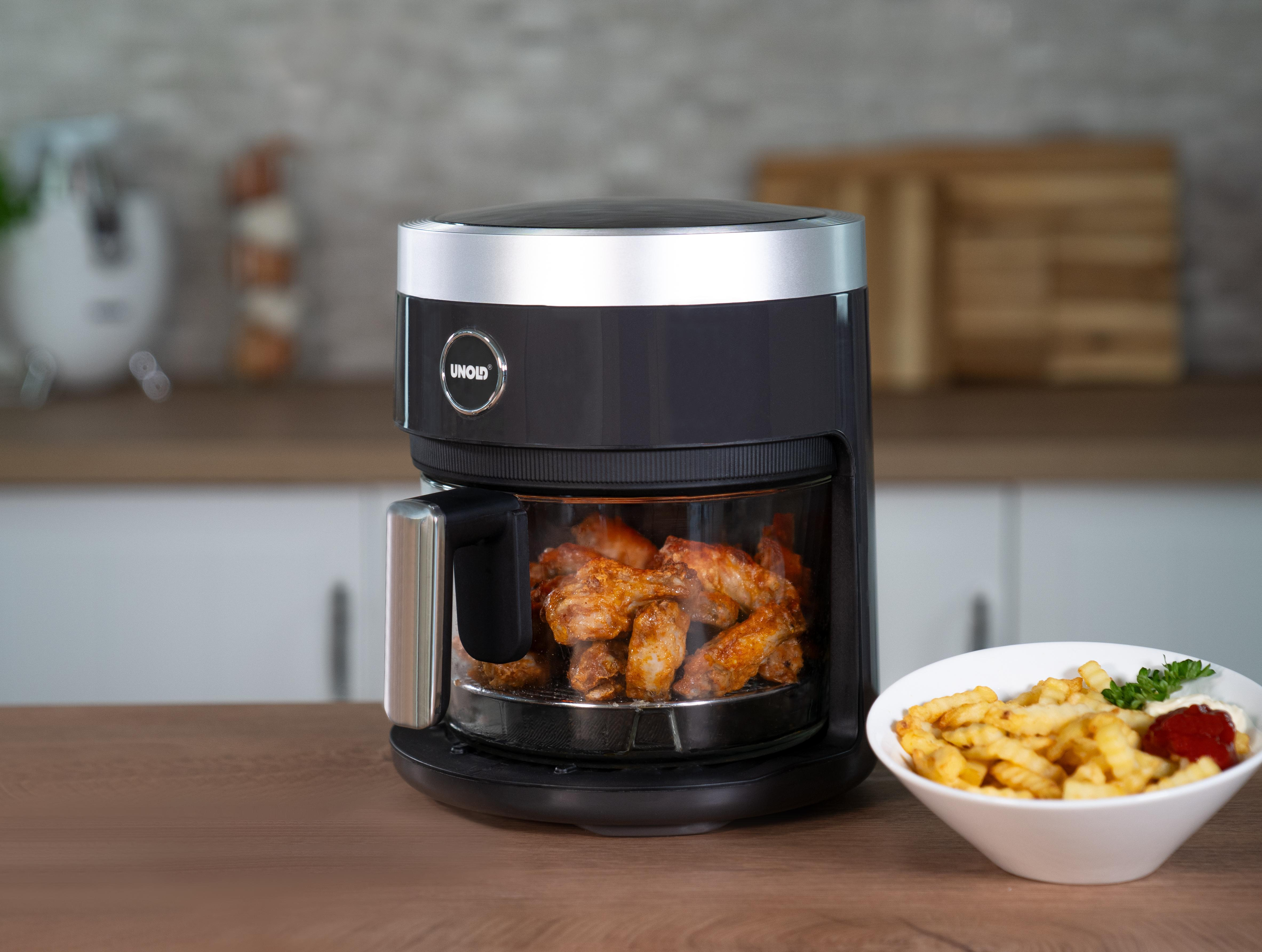 UNOLD Heißluftfritteuse GLAS 58695 3,5 l 1200 W Schwarz