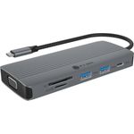 10 in 1 USB-C Docking station, 1x HDMI 4K60Hz, 1x VGA, PD 100W (IB-DK4040a-CPD)