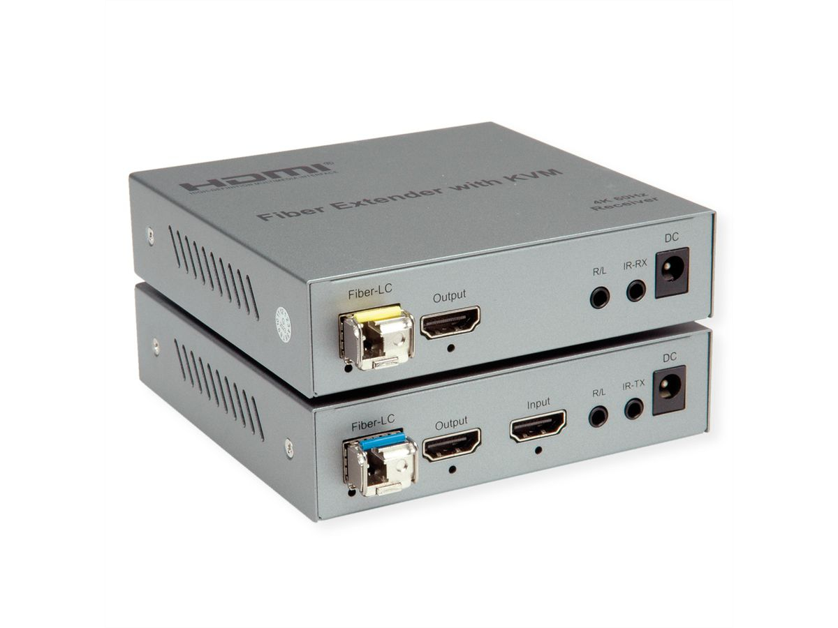 ROLINE KVM-Extender via LWL USB + HDMI 4K60 20 km