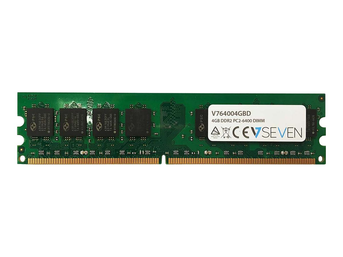 V7 DDR2 4 GB RAM 800 MHz PC2-6400 DIMM CL5 Grün