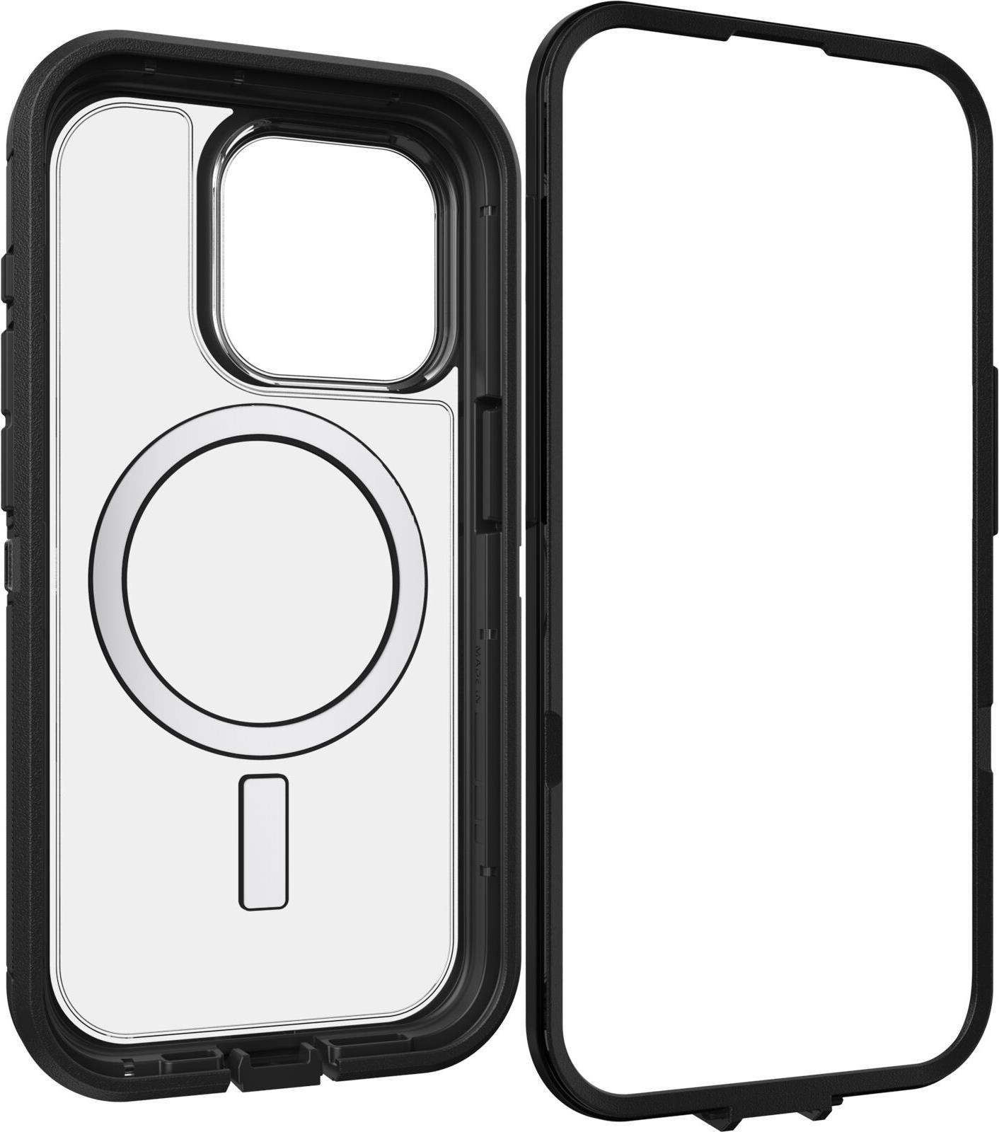 OtterBox Defender XT Hülle für iPhone 15 Pro Dark Side transparent schwarz (77-93267)