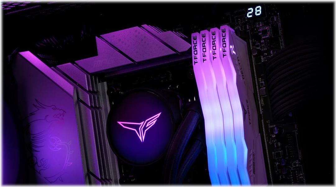 T-FORCE DELTA RGB DDR5 32 GB RAM 6000 MHz CL38 Kit 2x16 GB Weiß
