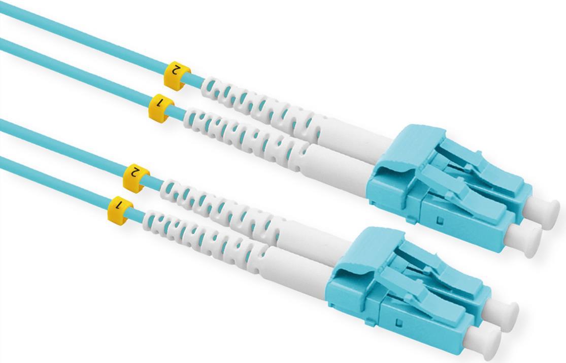 VALUE - Patch-Kabel - LC Multi-Mode (M) bis LC Multi-Mode (M) - 15 m - Glasfaser - 50/125 Mikrometer - OM3 - halogenfrei - Türkis (21.99.8826)