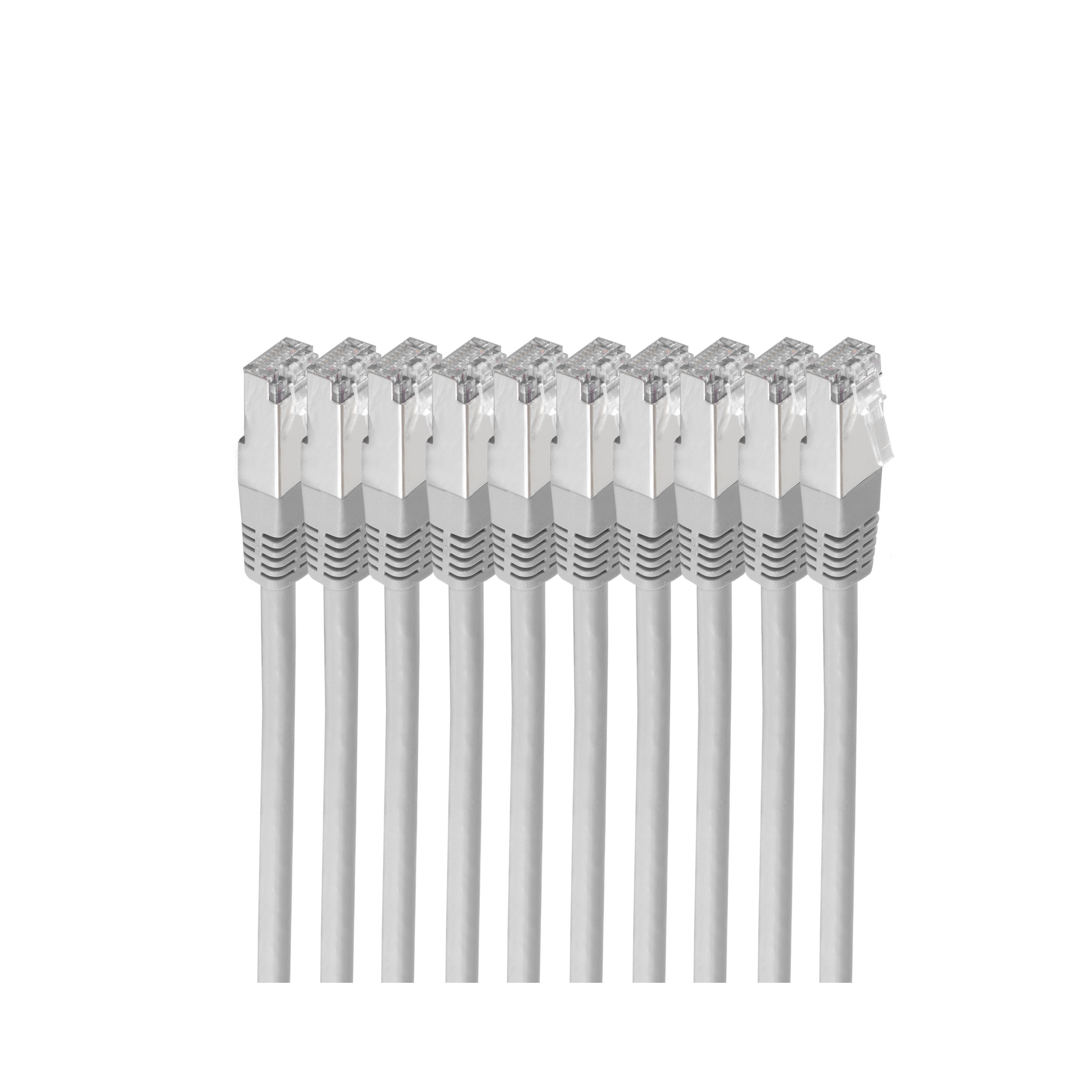 ShiverPeaks BS75711-H0.25-SET10 Netzwerkkabel 0,25 m Cat6 S/FTP (S-STP) Grau