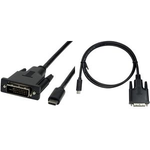 LogiLink USB-C DVI Adapterkabel, 1,8 m, schwarz USB-C 3.1 Stecker (UA0331)