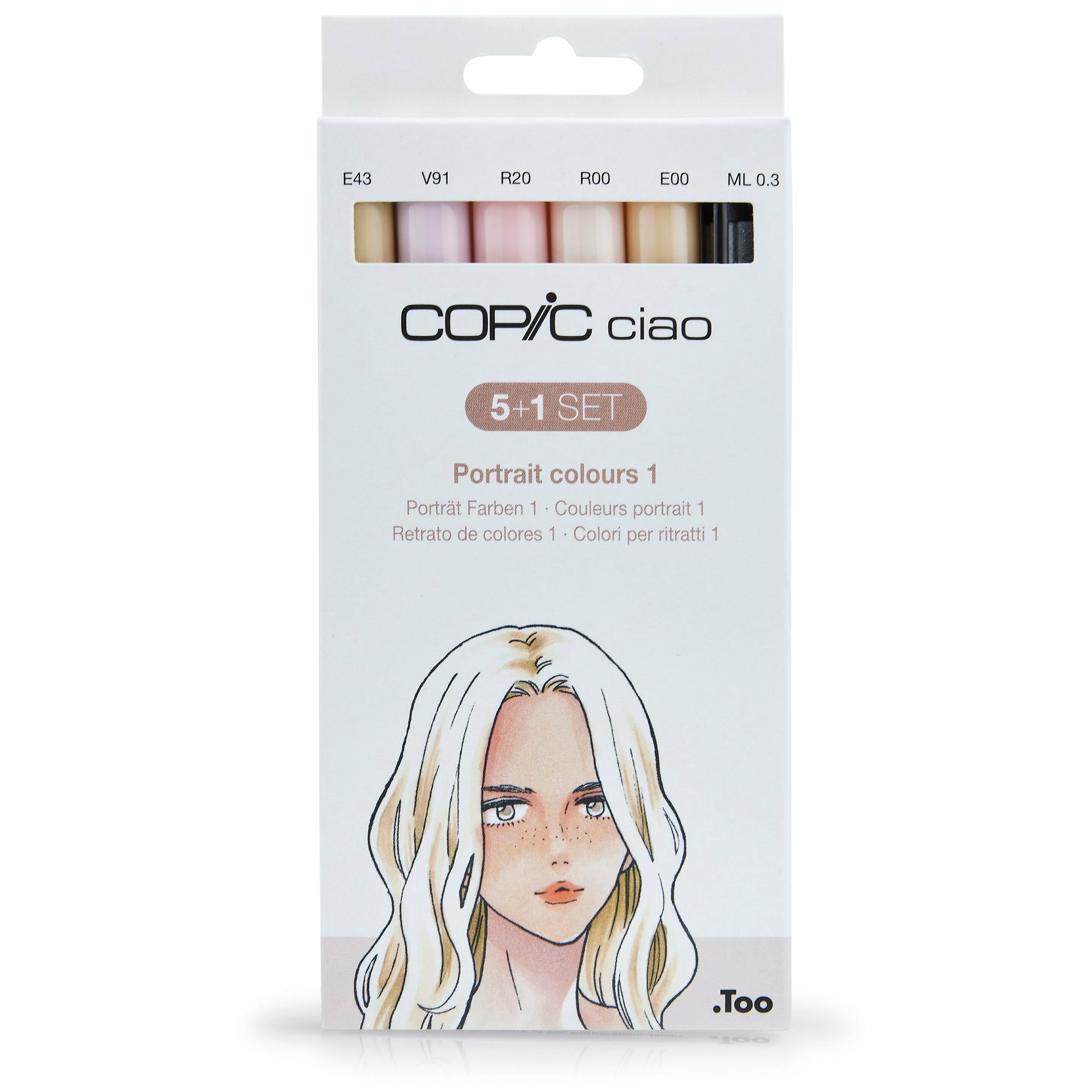 COPIC ciao Ciao 5+1 Set Portait Colours 1 Mehrfarbig