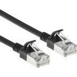 ACT Black 1 meter LSZH S/FTP CAT7slimline patch cable snagless with RJ45 connectors (DF7901)