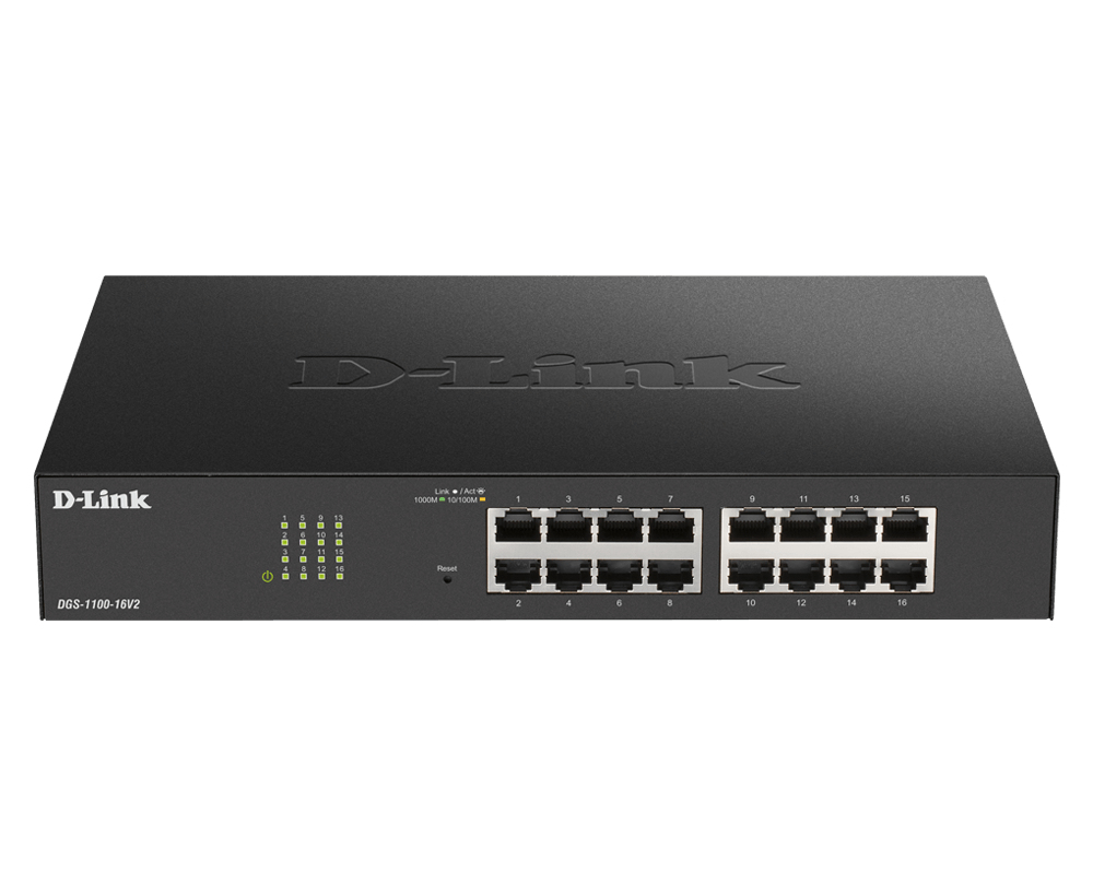 D-Link DGS-1100-24PV2 Smart Switch 24-Port PoE+ Gigabit Schwarz