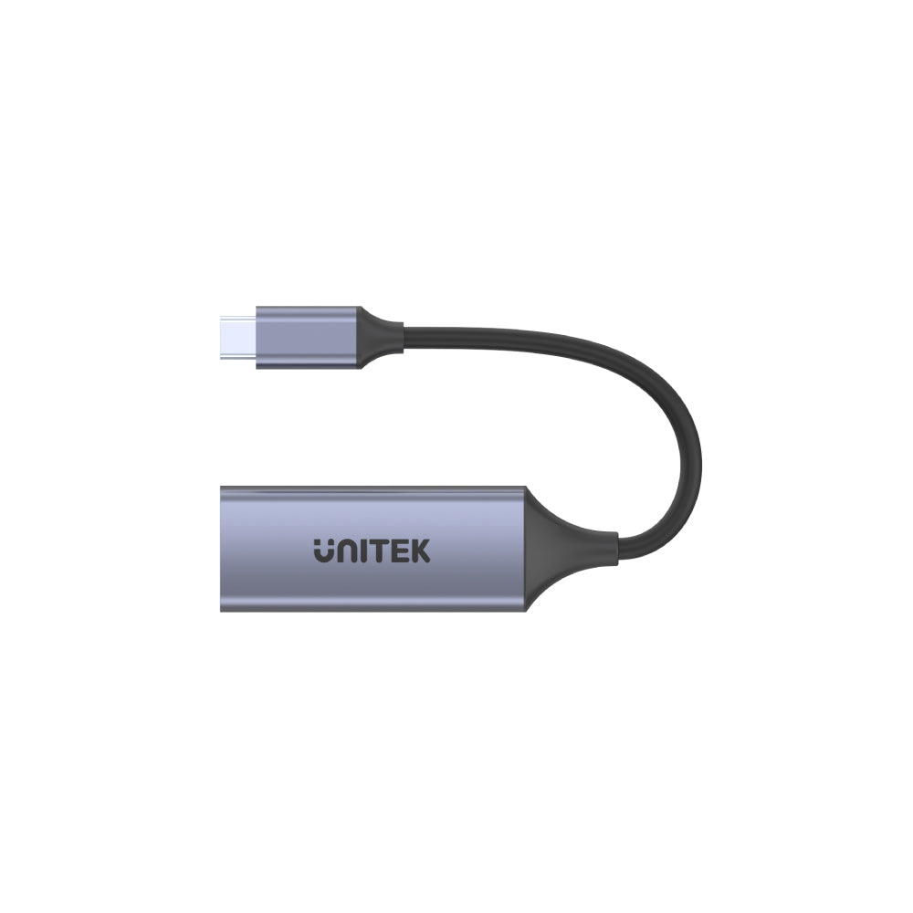Unitek U1323A USB-C Netzwerkadapter Gigabit Ethernet RJ45 mit PD 100W Space-grau