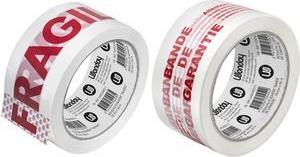 Wonday Ruban adhésif "FRAGILE", 50 mm x 66 m blanc / rouge, en film polypropylène, adhésif acrylique, - 1 Stück (GAD200011)