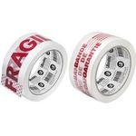 Wonday Ruban adhésif "FRAGILE", 50 mm x 66 m blanc / rouge, en film polypropylène, adhésif acrylique, - 1 Stück (GAD200011)