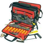 C.K Werkzeugtasche für Elektriker-Techniker, bestückt mit 19 Werkzeugen: kleine Metallsäge, Kabelmesser, auto- (T1630 FKIT)