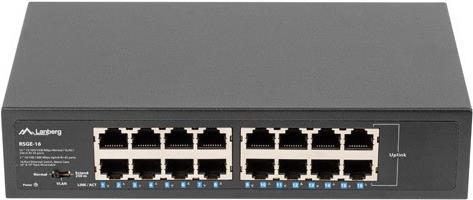 Lanberg Switch 16X 1GB Gigabit Ethernet Rack 10/19 (RSGE-16)