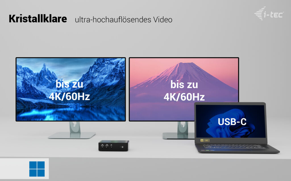 i-Tec Thunderbolt 5 Quattro Display Dock 140 W Power Delivery 2,5G LAN Schwarz