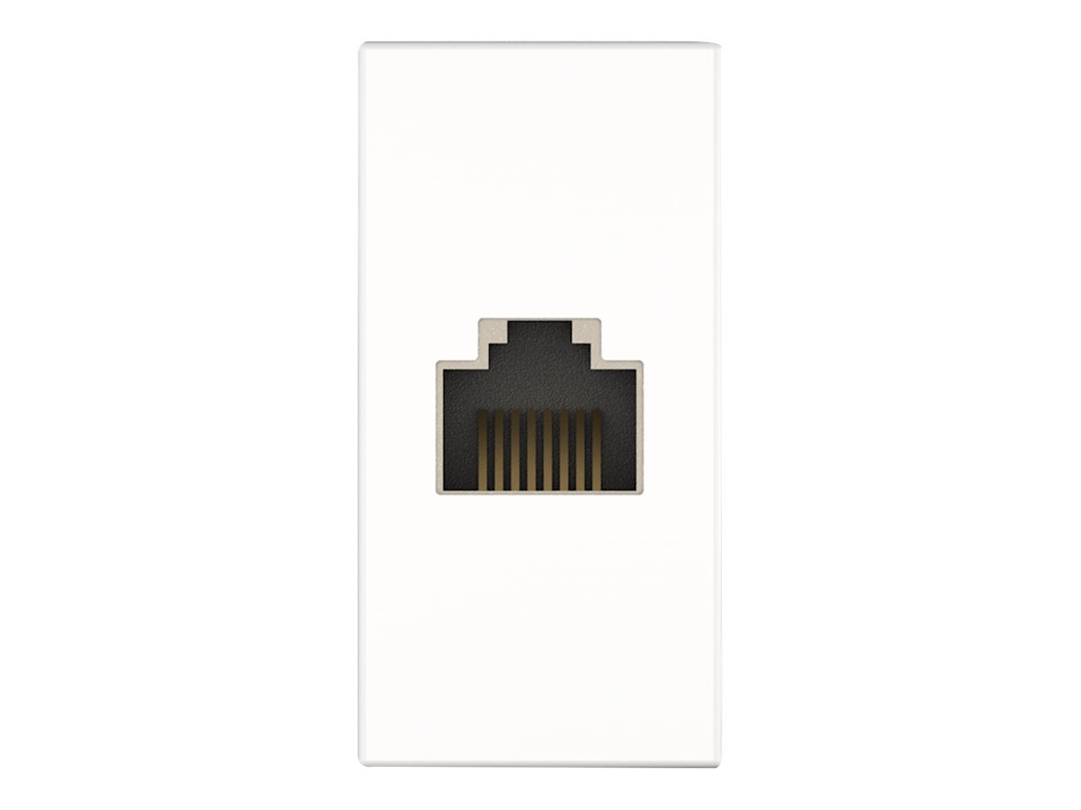 Kindermann Konnect click 45 click Half Size Adapter Plate CAT 6a RJ-45 Weiß