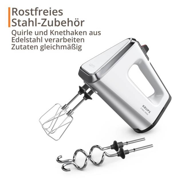 Krups 3 Mix 9000 GN9101 Handrührgerät 750 W Weiß/Silber