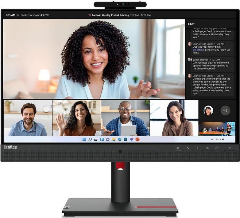 Lenovo ThinkVision T24mv-30 23,8" Full HD IPS Monitor Raven Black